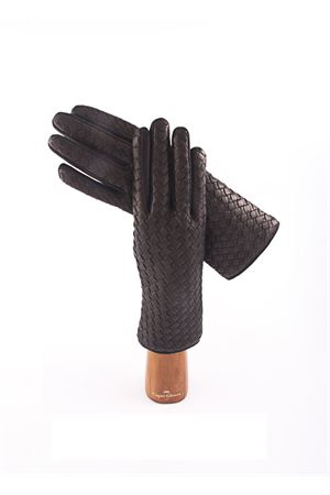 Lambskin twisted black gloves Capri Gloves | CA076NERO